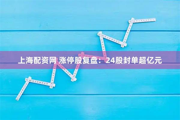 上海配资网 涨停股复盘：24股封单超亿元
