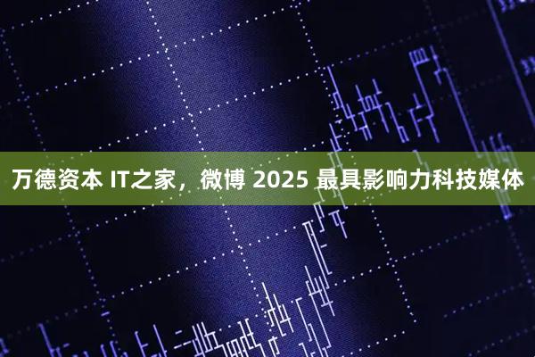 万德资本 IT之家，微博 2025 最具影响力科技媒体